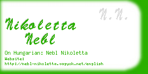 nikoletta nebl business card